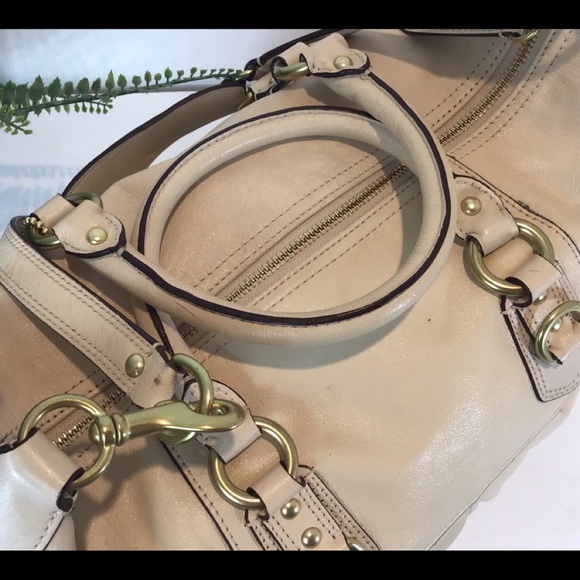 COACH ASHLEY IVORY LEATHER SATCHEL HANDBAG - Picture 15 of 16